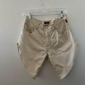 VERSACE REWORKED HIGH WAISTED SHORTS SIZE 2/4 BEIGE COLOR